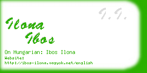 ilona ibos business card